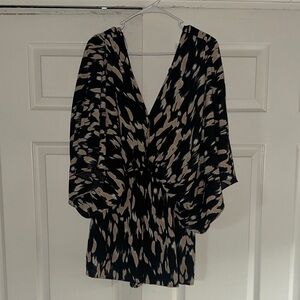 Stylish Black and Cream Women's Top